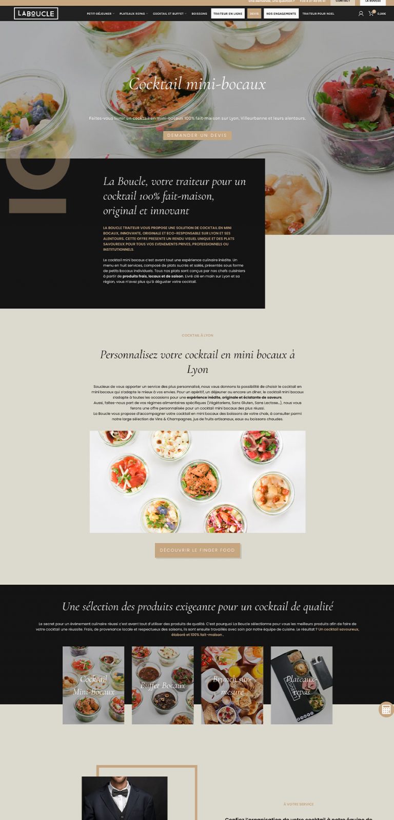 Création de site traiteur, agence experte dans Wordpress Marque Digitale