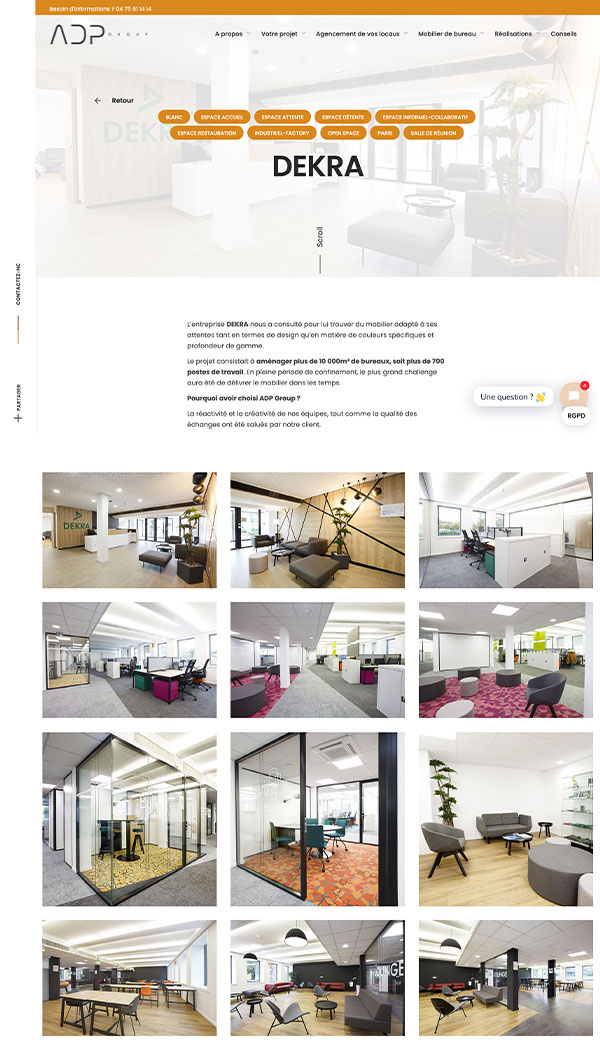 Agence web spécialisé dans la création de site internet sur Wordpress et maintenance, accompagnement marketing sur mesure Dekra