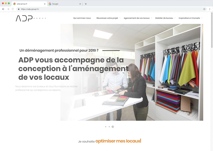chrome-page Agence web Marque Digitale spécialisée dans la création de site internet sur WordPress et maintenance, accompagnement marketing sur mesure