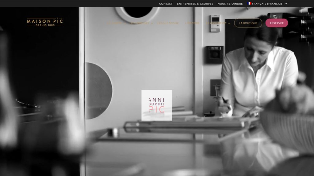 header site internet anne sophie pic - Agence web Marque Digitale spécialisée dans la création de site internet sur WordPress et maintenance, accompagnement marketing sur mesure