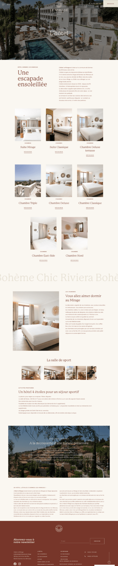 Site web wordpress le Mirage - Agence web marketing création de site internet sur Valence