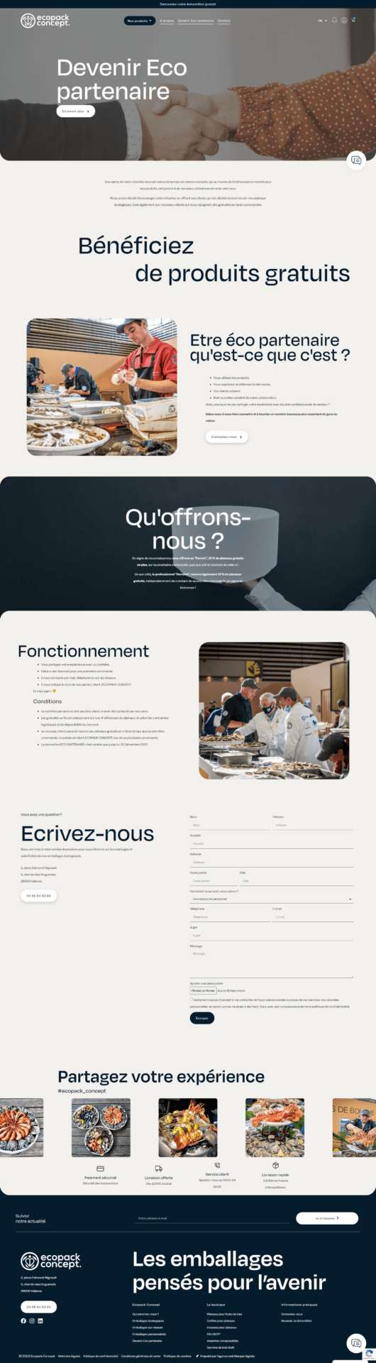 Maquette site web agence valence