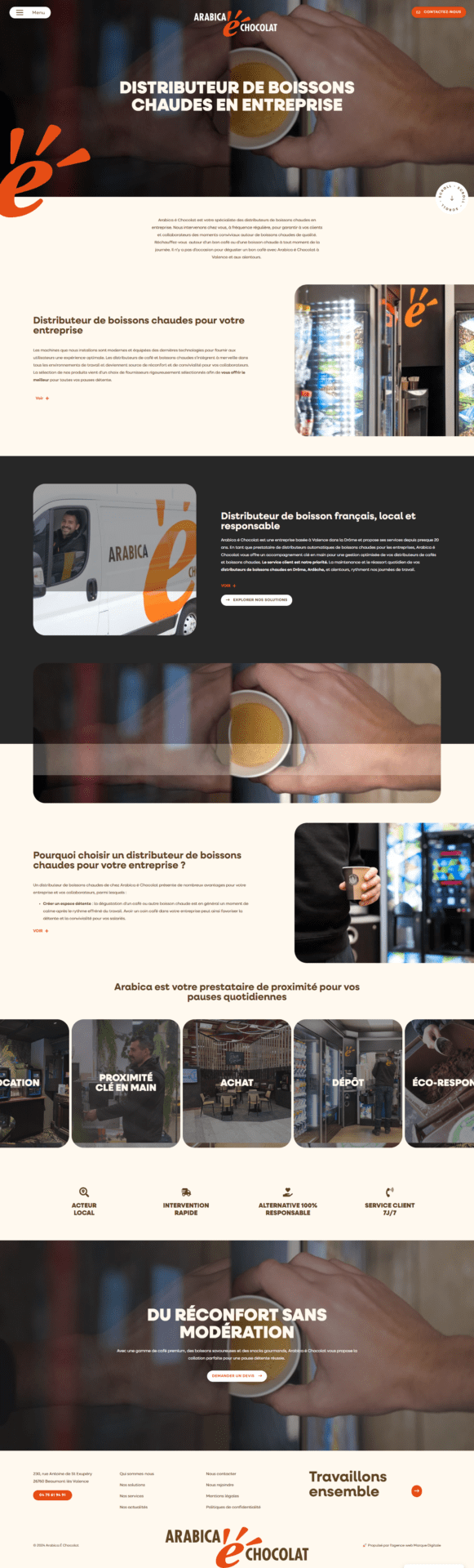 Arabica e Chocolat- Marque Digitale agence webmarketing à Valence