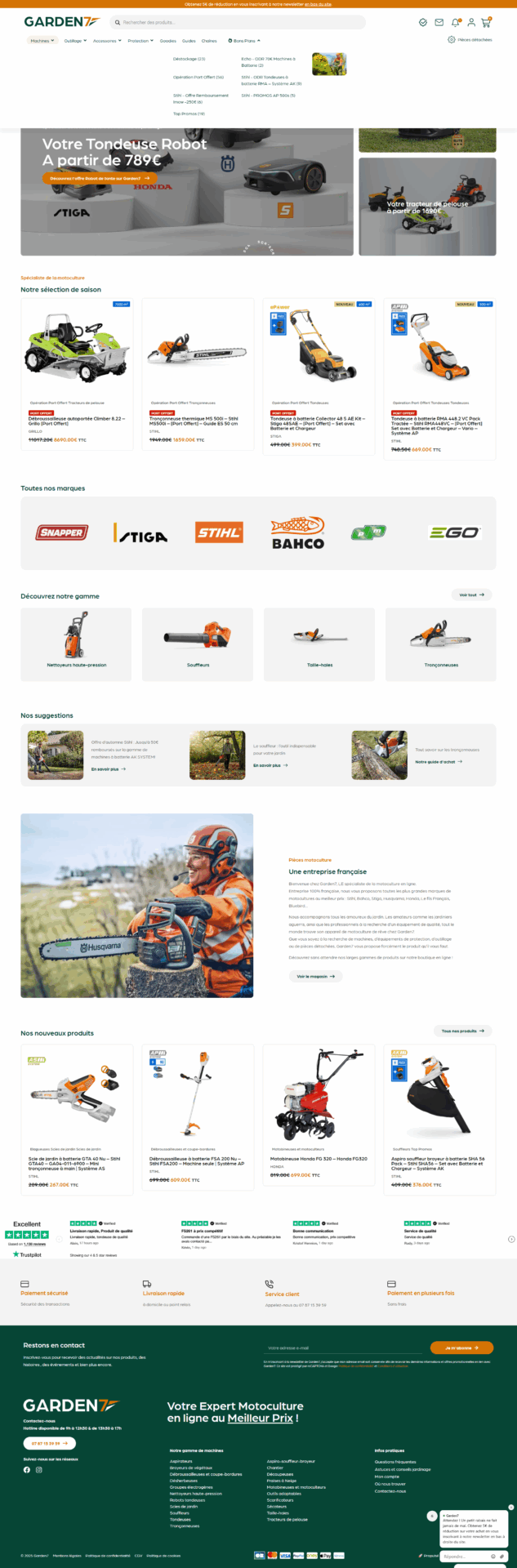 Home garden 7 création de site e-commerce valence drome ardeche